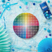 Farbraster auf Papier-Tellern Pappteller (Party)