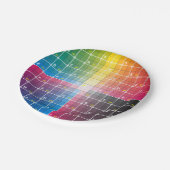Farbraster auf Papier-Tellern Pappteller (Schrägansicht)