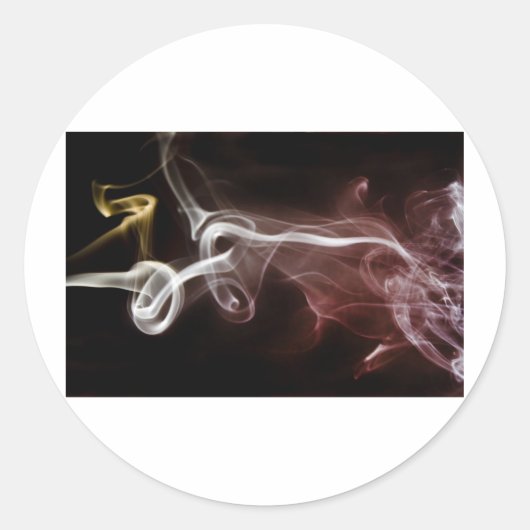 Farbrauchen Runder Aufkleber (Vorderseite)