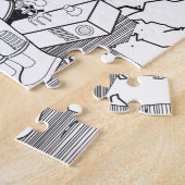 Farbraum mit einem Astronauten-Welpe Puzzle (Seite)