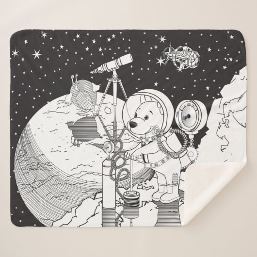 Farbraum mit einem Astronauten-Welpe Sherpadecke (Vorderseite (Horizontal))