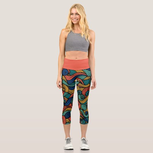 Farbrauschen - Dynamik für Ihren Stil Capri Leggings (Vorderseite)
