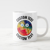 Farbrauschendes, benutzerdefiniertes Happy-Gesicht Jumbo-Tasse (Rechts)
