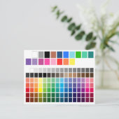 Farbreferenzdiagramm Postkarte (Stehend Vorderseite)