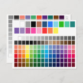 Farbreferenzdiagramm Postkarte (Vorne/Hinten)