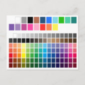 Farbreferenzdiagramm Postkarte (Vorderseite)