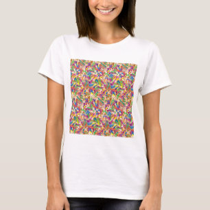 Farbreiches Kunst-T-Shirt Kühne kreative Mode T-Shirt