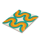 Farbretro Halbkreise Kunstmuster Fliese (Seite)