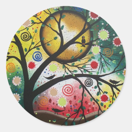 Farbrevolution von Lori Everett Runder Aufkleber (Vorderseite)