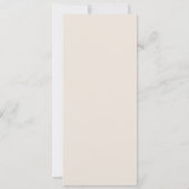 Farbring der Blume auf Beige-Menü-Karte Einladung (Rückseite)