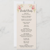 Farbring der Blume auf Beige Programmkarte Einladung (Rückseite)