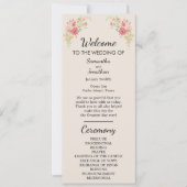 Farbring der Blume auf Beige Programmkarte Einladung (Vorderseite)