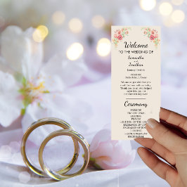 Farbring der Blume auf Beige Programmkarte Einladung