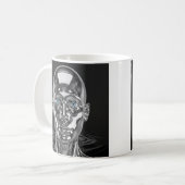 Farbroboter mit blauen Augen Kaffeetasse (Vorderseite Links)