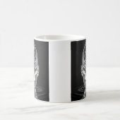Farbroboter mit blauen Augen Kaffeetasse (Mittel)