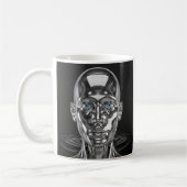 Farbroboter mit blauen Augen Kaffeetasse (Links)