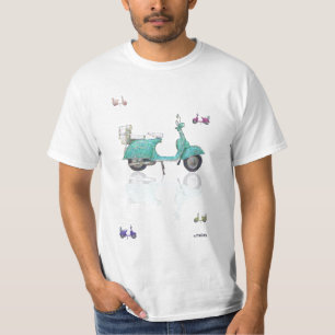 Farbroller italienischer Roller weiß T-Shirt