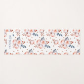 Farbrosa Blume Muster Yogamatte (Vorderseite (Horizontal))
