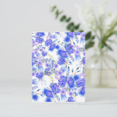 Farbrosa Blume Postkarte (Stehend Vorderseite)