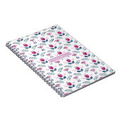 Farbrosa Blumendesign Notizblock (Rechte Seite)