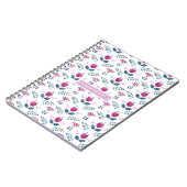 Farbrosa Blumendesign Notizblock (Linke Seite)
