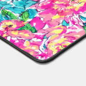 Farbrosa Blumenmuster Schreibtischunterlage (Ecke)