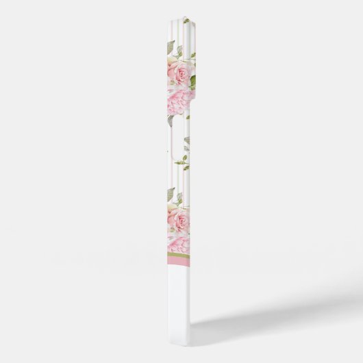 Farbrosa Blumenstrauß Muster Monogramm Case-Mate iPhone Hülle (Rückseite / Rechts)