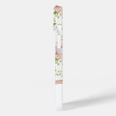 Farbrosa Blumenstrauß Muster Monogramm Case-Mate iPhone Hülle (Rückseite / Links)