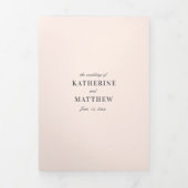 Farbrosa Border All-in-One-Hochzeit Dreifach Gefaltete Einladung (Cover)