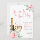 Farbrosa Brunch und Brautparty Einladung (Vorderseite)