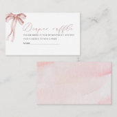 Farbrosa Bugband Babydusche Windeln Begleitkarte (Vorne/Hinten)