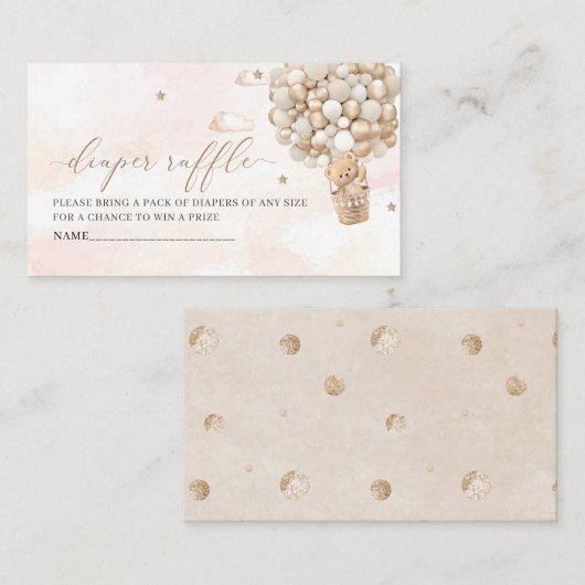 Farbrosa Bugband Babysteckkarte Begleitkarte (Vorne/Hinten)