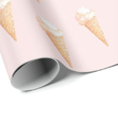 Farbrosa Eiscreme-Wrapping-Papier Geschenkpapier (Rolleneckpunkt)