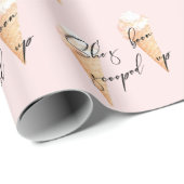 Farbrosa Eiscreme-Wrapping-Papier Geschenkpapier (Rolleneckpunkt)