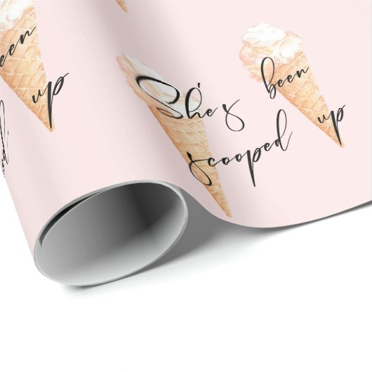 Farbrosa Eiscreme-Wrapping-Papier Geschenkpapier (Rolleneckpunkt)