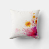 Farbrosa, florales Muster, Drehkissen Kissen (Rückseite)