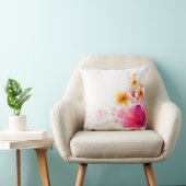 Farbrosa, florales Muster, Drehkissen Kissen (Stuhl )