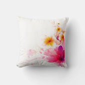 Farbrosa, florales Muster, Drehkissen Kissen (Vorderseite)