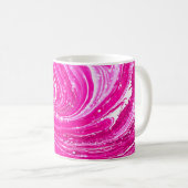 Farbrosa gemischte Hintergrundfarbe. Kaffeetasse (VorderseiteRechts)