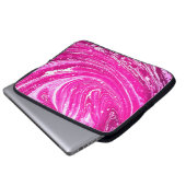 Farbrosa gemischte Hintergrundfarbe. Laptopschutzhülle (Vorne Knopf)