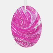 Farbrosa gemischte Hintergrundfarbe. Ornament Aus Glas (Vorderseite links)