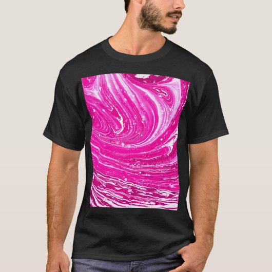 Farbrosa gemischte Hintergrundfarbe. T-Shirt (Vorderseite)