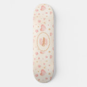 Farbrosa Herz- und Druckmuster Skateboard (Vorderseite)