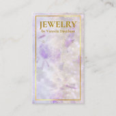 Farbrosa Lila Goldrahmen-Erd-Anzeige Visitenkarte (Vorderseite)