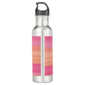 Farbrosa Orangenpinsel Schlaganfälle Monogramm Edelstahlflasche (Rückseite)