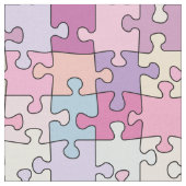 Farbrosa Pastellpuzzle Puzzle-Muster Stoff (Nahaufnahme)
