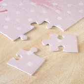 Farbrosa Pink mit Name Puzzle (Seite)