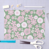 Farbrosa Retro Y2K Blume Muster Seidenpapier (Handwerk)