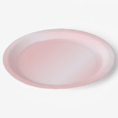 Farbrosa Rose Gold Moderne, trendige Blankenvorlag Pappteller (Schrägansicht)