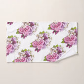 Farbrosa Rosen Bouquet Blumenvorlage Badhandtuch Set (Handtuch)